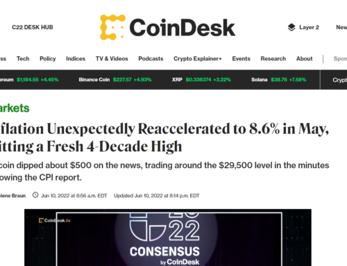 ABCA President interview on Coindesk discussing Inflation – June 10, 2022